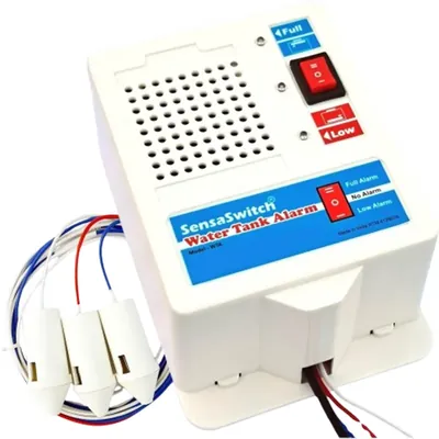 SensaSwitch (Model-WTA) Water Tank Level (Full/Low) Alarm with Water Sensor, 1 Year Warranty