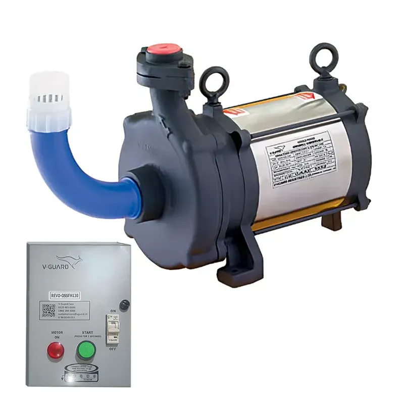 V-Guard 1.5 HP (REVO-OSSFH130) Single Phase Open Well Submersible Pump, 125 ft Head and 107 LPM Flow Rate, 1 Year Warranty