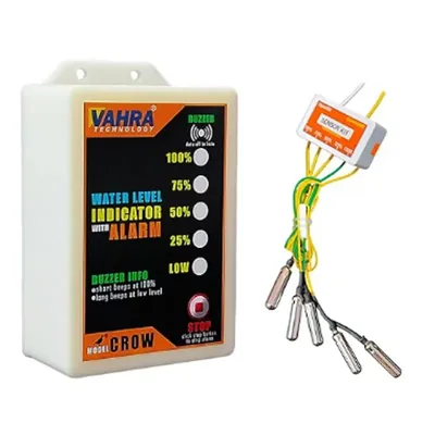 Vahra Technology Water Level Indicator With Alarm and 5 Stainless Steel Sensors kit