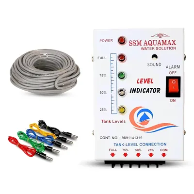 SSMAQUAMAX SSM Aquamax Water Level Indicator Plus Overflow Alarm, Complete Set of 6 Core Wire, 4 Level Indication