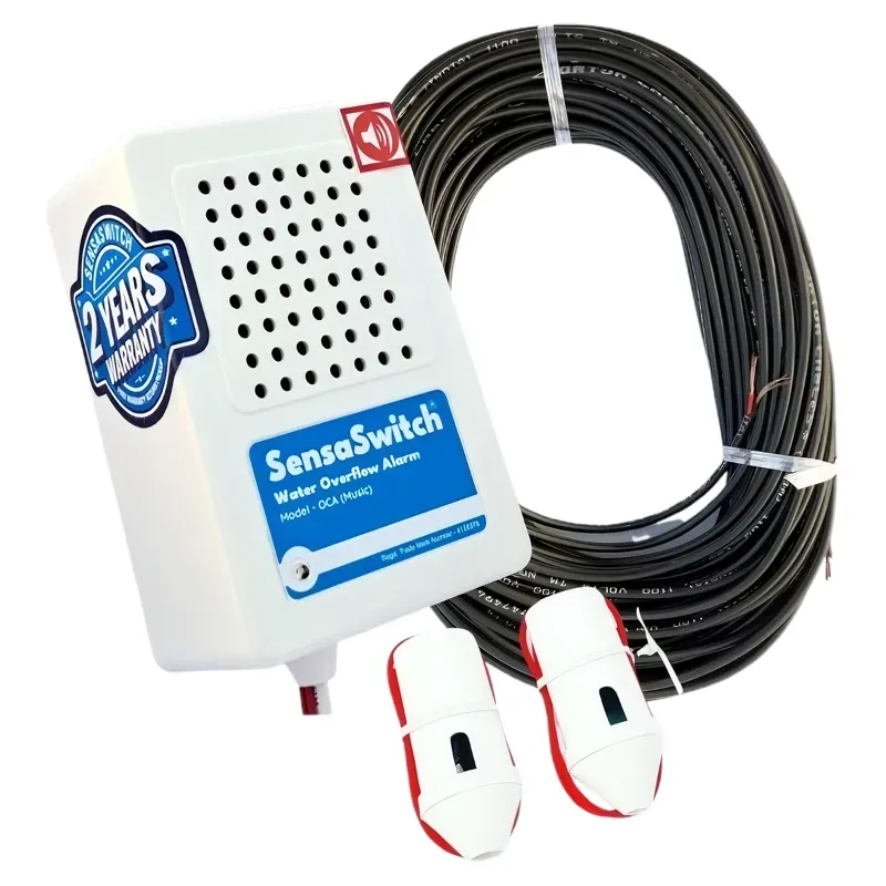 SensaSwitch (PSP-OCA-2Y-CO) Water Tank Overflow Alarm (Musical), Sensor Connection Wire, 2 Years Warranty
