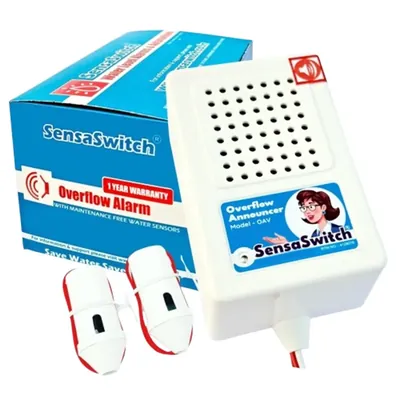 SensaSwitch Water Tank Overflow Announcer Alarm (Model, OAV) (Voice) with Water Sensors, 1 Year Warranty