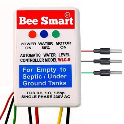 Bee Smart Automatic Water level controller for Empty to Septic & Underground tanks (WLC-6), 1 Year Warranty