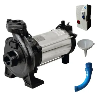 Sharp 1.5 HP Single Phase Openwell Submersible Pump, 36 m Max. Head With Starter, One Bend, One Funnel
