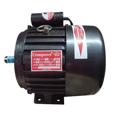 CROMPOWER 1 HP Single Phase 4 Pole 1440 RPM Foot Mounted AC Induction Motor