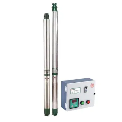 CRI 1 HP 7 Stage 4 Inch (V4) 1Phase Water Filled Submersible Pump With CP, 50 m Head (GENIE, CRI4R-5/07)
