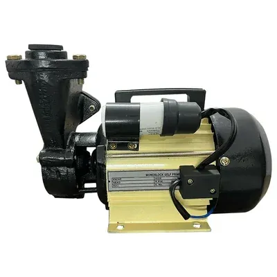 Heavy Duty 1 HP Single Phase Aluminium Winding Self-Priming Monoblock Pump, 34 m Head, 25 x 25 mm