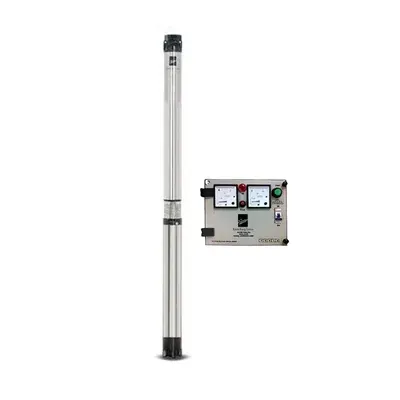 Kirloskar 1 HP 10 Stage 8 cm 1Ph Water Filled Submersible Pump With CP, 121 ft Head (KS3 PURNA 60-1010)