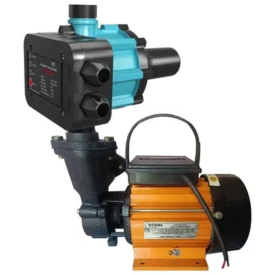 Oswal 1 HP Single Phase Booster Pump with Havells Controller Suitable for Upto 4 Outlets