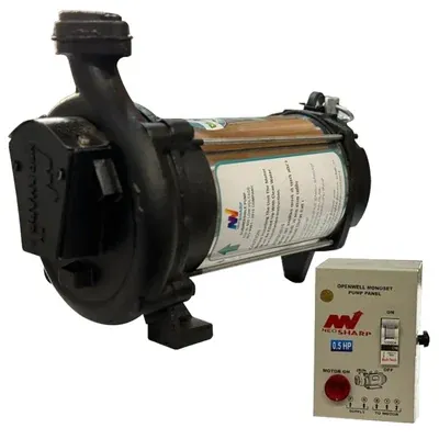 Neo Sharp 0.5 HP Single Phase Mini Openwell Submersible Pump With Control Panel, 50 ft Head