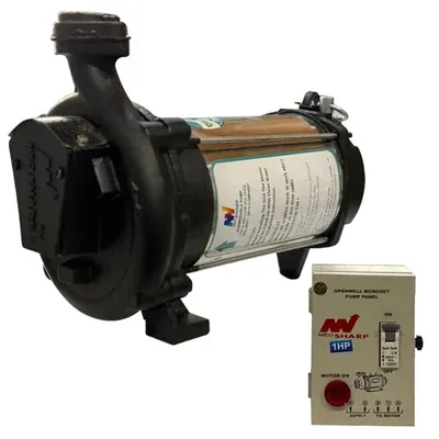 Neo Sharp 1 HP Single Phase Mini Openwell Submersible Pump With Control Panel, 80 ft Head
