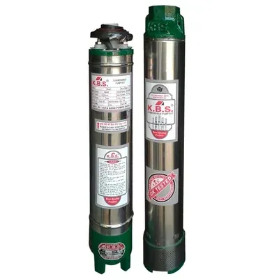KBS 0.5 HP 10 Stage(4 Inch) V4 Single Phase Water Cooled Submersible Pump, 200 ft Head