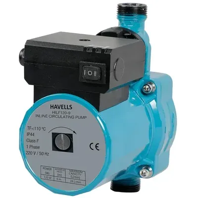 Havells 120 W Single Phase Inline Circulating Pump, 13 mm X 13 mm Pipe Size (HILF120-9)