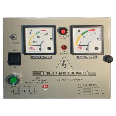 Heavy Duty 2 HP Single Phase V4 Control Panel, 72mfd Capacitor, For Oil Filled Submersible Pumps