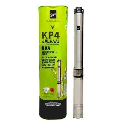 Kirloskar 2 HP 25 Stage 1Phase Oil Filled 4 Inch V4 Submersible Pump, 554 ft Head (KP4 JALRAAJ UVA 30-2025)