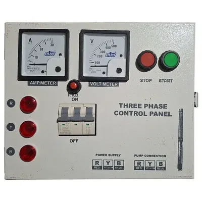 ENJOY 5 HP Three Phase Relay Control Panel with MCB, 13-21 Amp Relay, For Water Filled Submersible Pumps