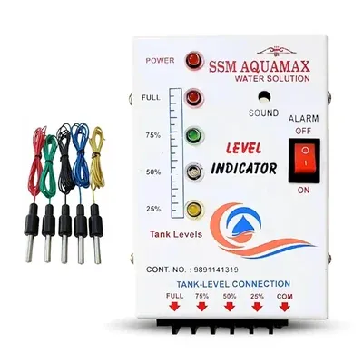 SSMAQUAMAX SSM Aquamax Water Tank Level Indicator and Overflow Alarm 4 Level Indicator, Shockproof, Wall Mountable
