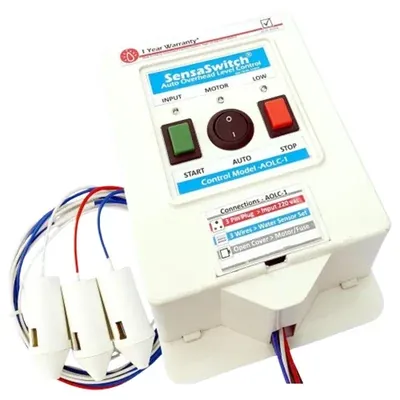 SensaSwitch Automatic Water Level Control with 3 Water Sensors (Model-AOLC-1), 1 Year Warranty