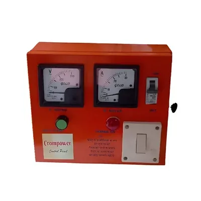 CROMPOWER 2 HP Single Phase Metal Body Control Panel With 72 MFD Capacitor for Oil Filled Submersible Pumps