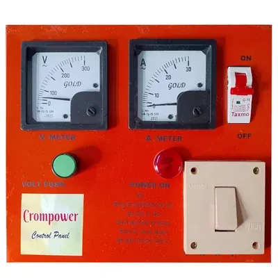CROMPOWER 1 HP Single Phase Metal Body Control Panel With 36 MFD Capacitor for Oil Filled Submersible Pumps