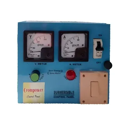 CROMPOWER 1.5 HP Single Phase Metal Body Control Panel With 50 MFD Capacitor for Oil Filled Submersible Pumps