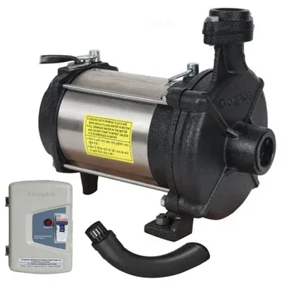 Crompton 1 HP 1Phase Openwell Submersible Pump With Starter, 89 ft Max. Head, 140 LPM (OWE12(1PH)Z-28)
