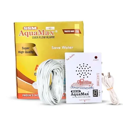 SSMAQUAMAX SSM Aquamax Digital Display Water Tank Alarm with 15 m Wire, Hindi & English Alerts (ACW-3-Wire)
