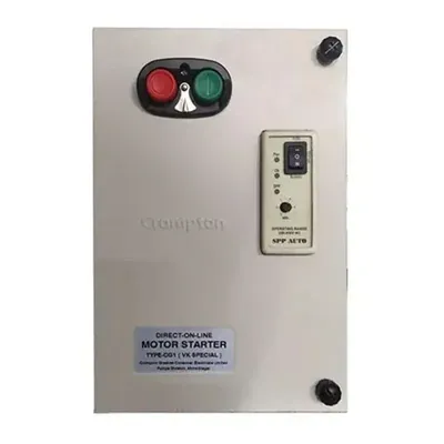 Crompton 9-14 Amp Three Phase Direct On Line Starter With Auto-Switch For 7.5 HP Induction Motor & 5 HP Submersible Pump
