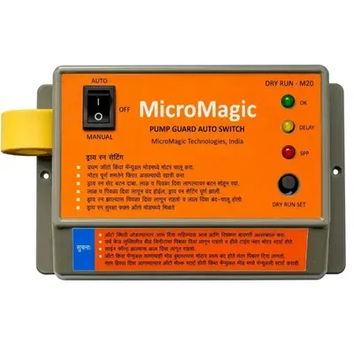 micro magic 440 V AC 2 Relays Microcontroller Dry Run Single Phase Protection Pump Controller Auto Switch M20