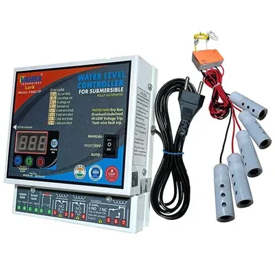 Vahra Technology Fully Automatic Water Level Controller With 5 Carbon Sensor Kit For All 1Phase Submersible Starter Panel (V50C1P)