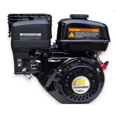 GENER HK-163 Horizontal Shaft 4 Stroke Single Cylinder Air Cooled Recoil Start Petrol Engine, 3.1 L Fuel Tank