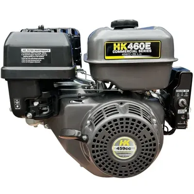 GENER HK-460E Horizontal Shaft 4 Stroke Single Cylinder Air Cooled Recoil Start Petrol Engine, 6.5 L Fuel Tank