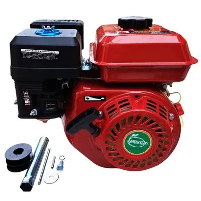 Greenleaf 6.5 HP 196 CC 4 Stroke Single Cylinder Air Cooled Recoil Start Petrol Engine With Accessories, 3.6 L Fuel Tank