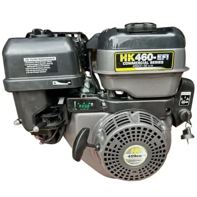 GENER HK460E-EFI Horizontal Shaft 4 Stroke Single Cylinder Air Cooled Recoil Start Petrol Engine, 6.5 L Fuel Tank