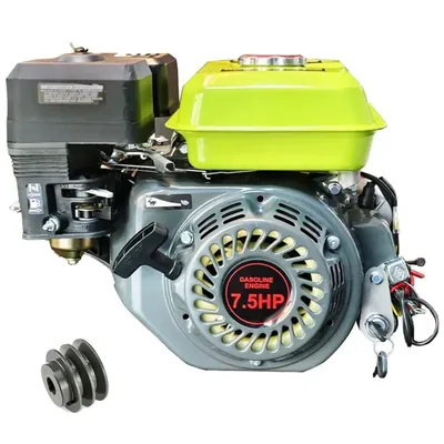 Kisan Shakti 196 CC 7.5 HP 4-Stroke Single Cylinder Petrol Engine, Key & Recoil Start, 3.6 L Fuel Tank, Air Cooled