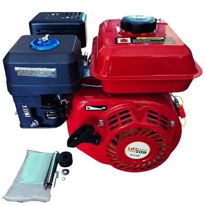 Latson 6.5 HP 196 CC 4 Stroke Single Cylinder Air Cooled Recoil Start Petrol Engine With Accessories, 3.6 L Fuel Tank